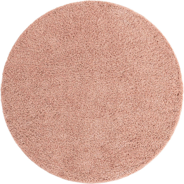 Rose Pink 7' x 7' Everyday Shag Round Area Rug Thick Soft Touch Fluffy & Plush Shaggy Pile 100% Polypropylene With Cotton Backing Durable Carpet for Sale at Rug Engine