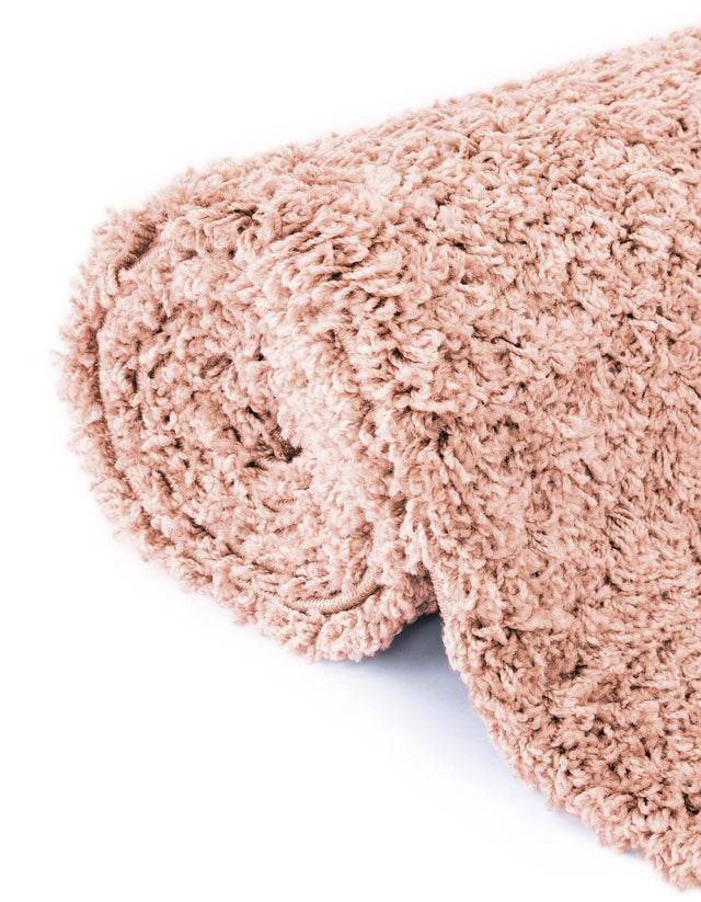 Rose Pink 10' 2 x 10' 2 Everyday Shag Round Area Rug Thick Soft Touch Fluffy & Plush Shaggy Pile 100% Polypropylene With Cotton Backing Durable Carpet for Sale at Rug Engine