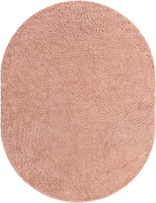 Rose Pink 8' x 10' Everyday Shag Oval Area Rug Thick Soft Touch Fluffy & Plush Shaggy Pile 100% Polypropylene With Cotton Backing Durable Carpet for Sale at Rug Engine