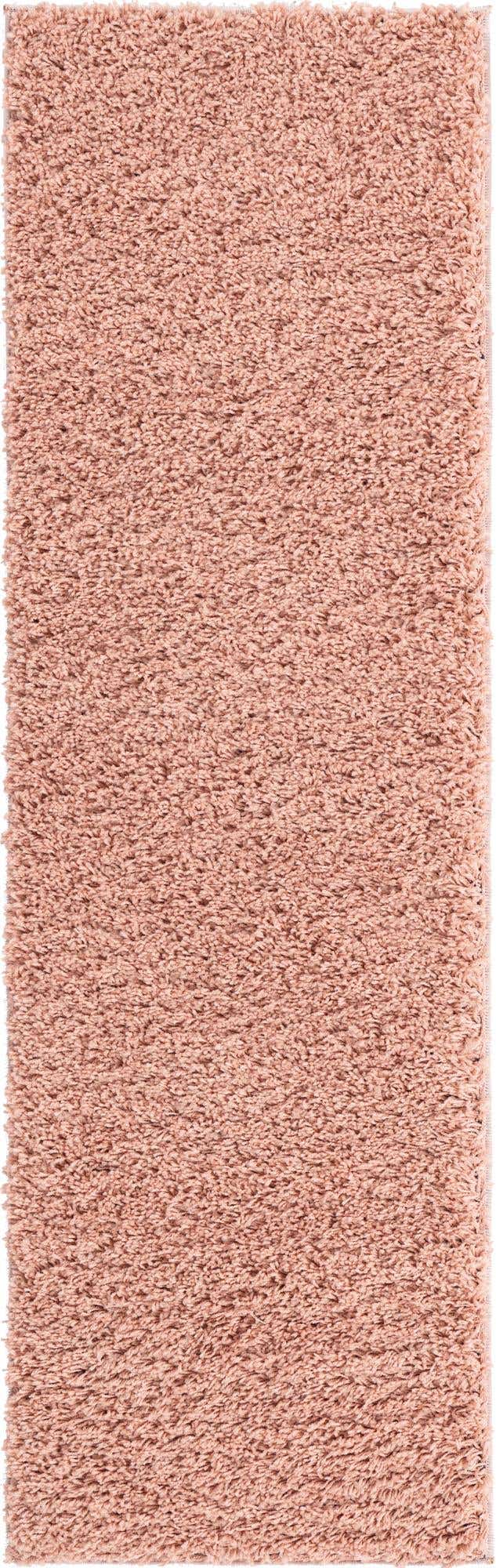 Rose Pink 2' 2 x 6' 7 Everyday Shag Runner Area Rug Thick Soft Touch Fluffy & Plush Shaggy Pile 100% Polypropylene With Cotton Backing Durable Carpet for Sale at Rug Engine