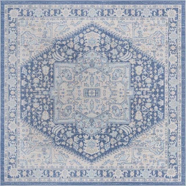 French Blue 8' x 8' Whitney Square Area Rug