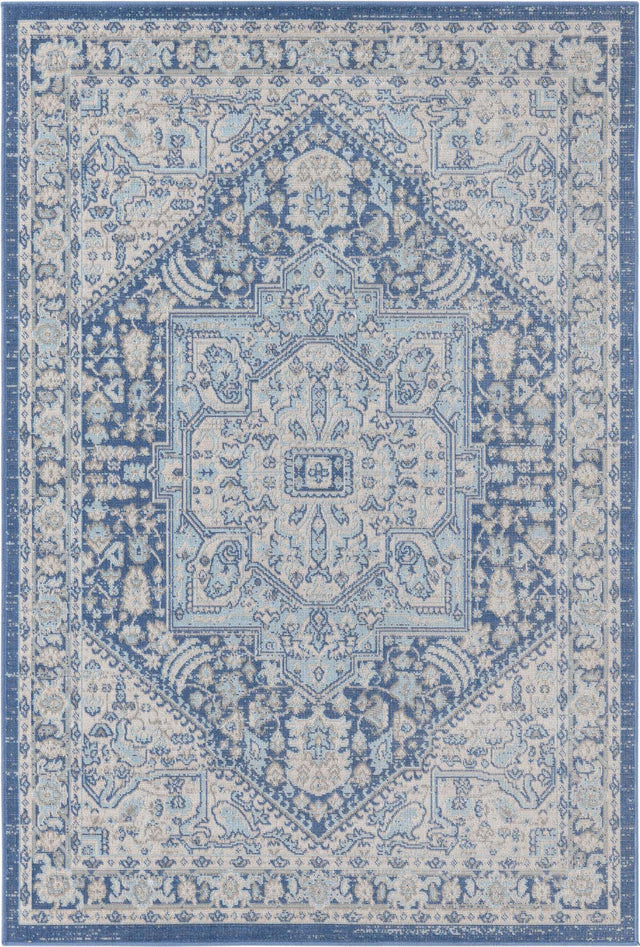 French Blue 4' 1 x 6' 1 Whitney Rectangle Area Rug