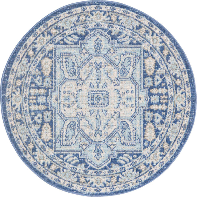 French Blue 3' 3 x 3' 3 Whitney Round Area Rug