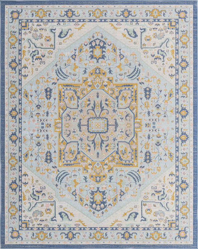 Sky blue 8' x 10' Whitney Rectangle Area Rug