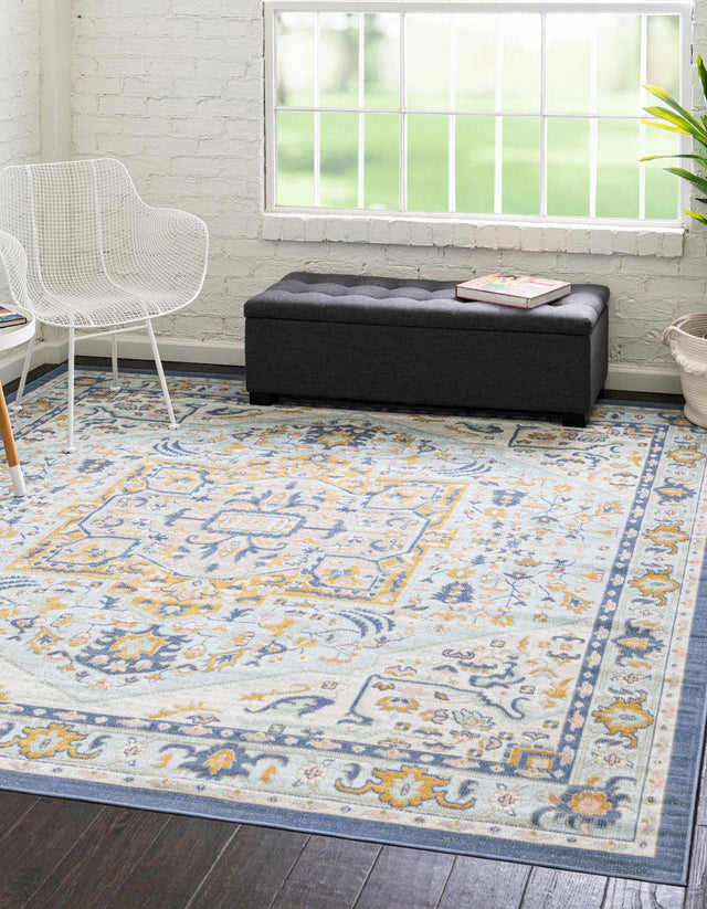 Sky blue 8' x 8' Whitney Square Area Rug