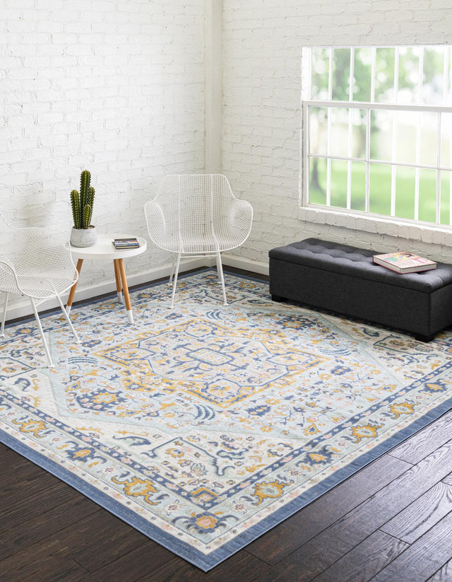 Sky blue 8' x 8' Whitney Square Area Rug
