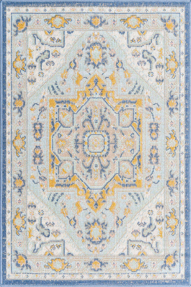 Sky blue 2' 2 x 3' 1 Whitney Rectangle Area Rug