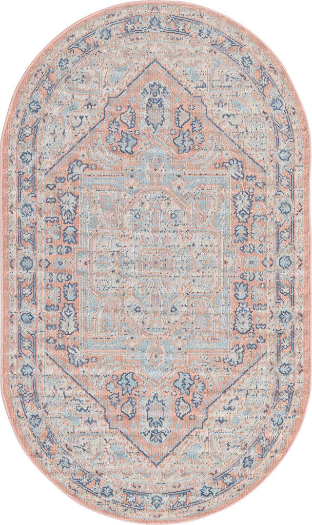 Powder Pink 3' x 5' 3 Whitney Oval Area Rug