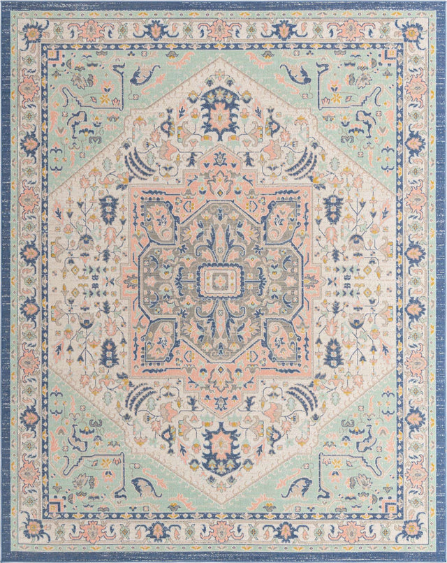 Multicolor 8' x 10' Whitney Rectangle Area Rug Classic Vintage Distressed Look Traditional Persian Inspired Carpet for Home Decor for Sale at Rug Engine