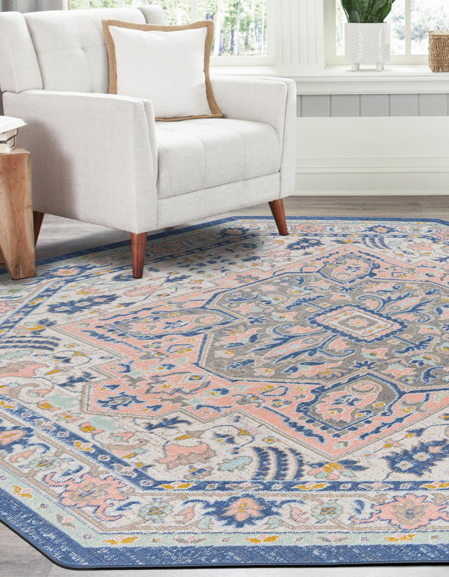 Multicolor 7' x 7' Whitney Octagon Area Rug