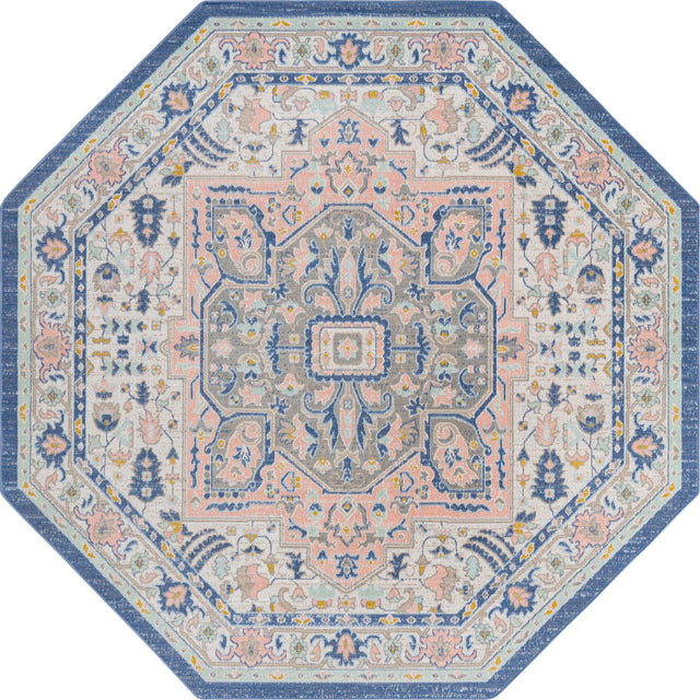Multicolor 7' x 7' Whitney Octagon Area Rug
