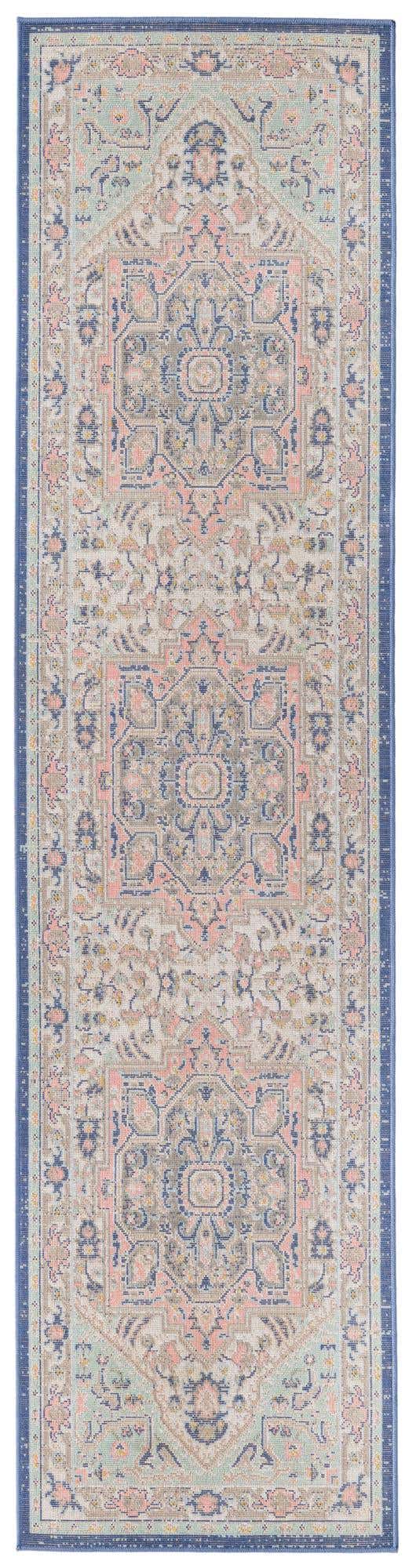 Multicolor 2' x 8' Whitney Runner Area Rug Classic Vintage Distressed Look Traditional Persian Inspired Carpet for Home Decor for Sale at Rug Engine