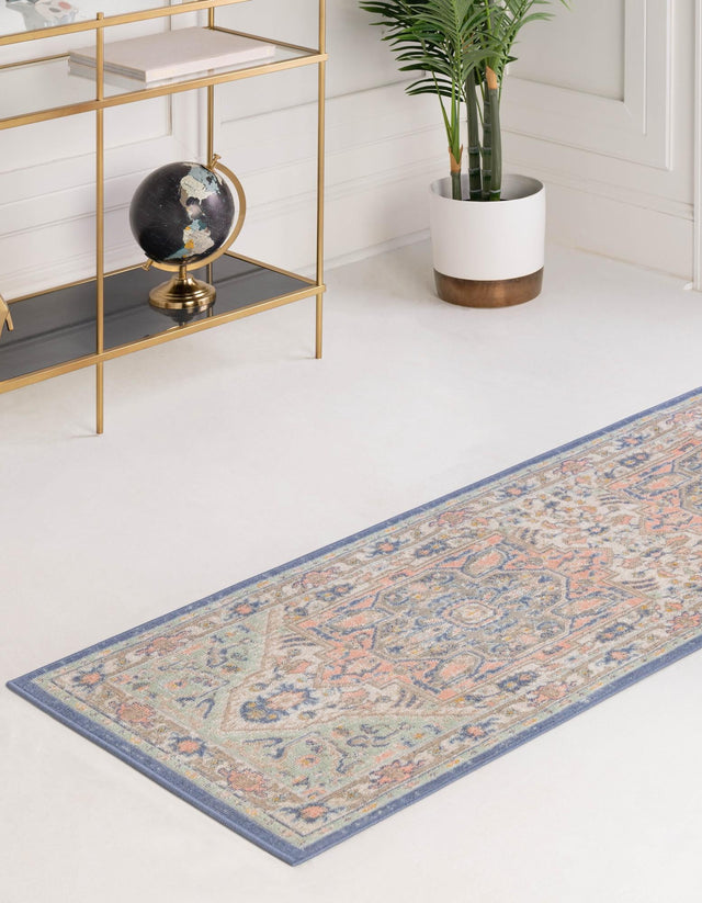 Multicolor 2' x 8' Whitney Runner Area Rug Classic Vintage Distressed Look Traditional Persian Inspired Carpet for Home Decor for Sale at Rug Engine