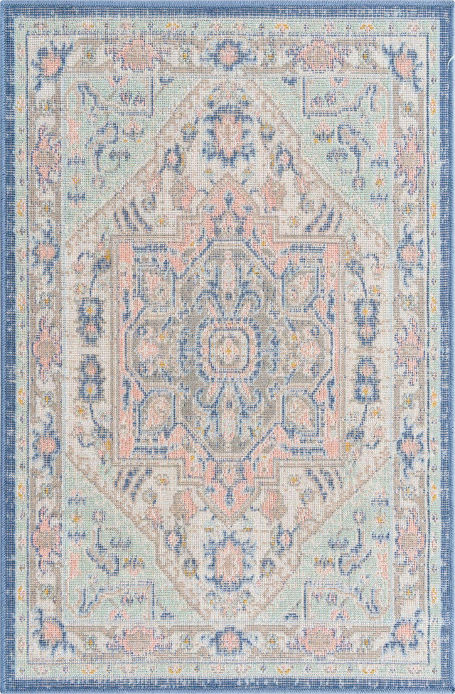 Multicolor 2' 2 x 3' 1 Whitney Rectangle Area Rug Classic Vintage Distressed Look Traditional Persian Inspired Carpet for Home Decor for Sale at Rug Engine