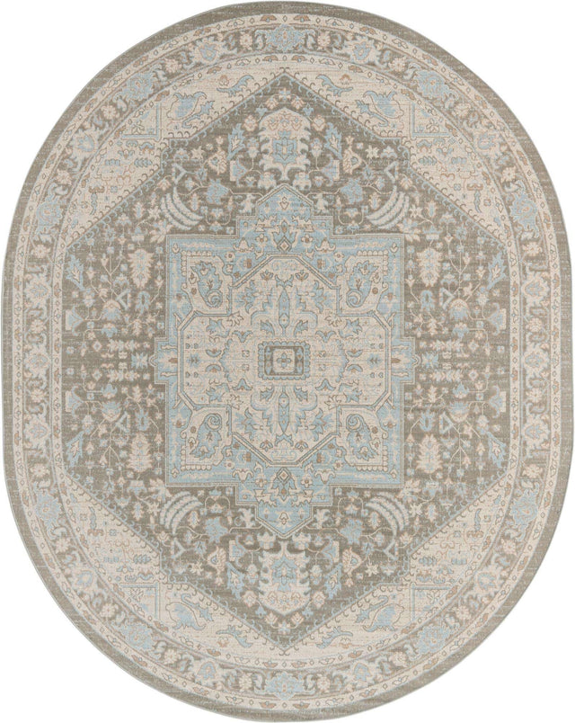 Cloud Gray 8' x 10' Whitney Oval Area Rug