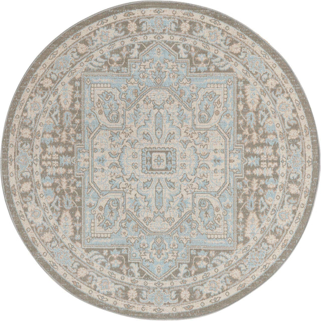 Cloud Gray 5' 3 x 5' 3 Whitney Round Area Rug