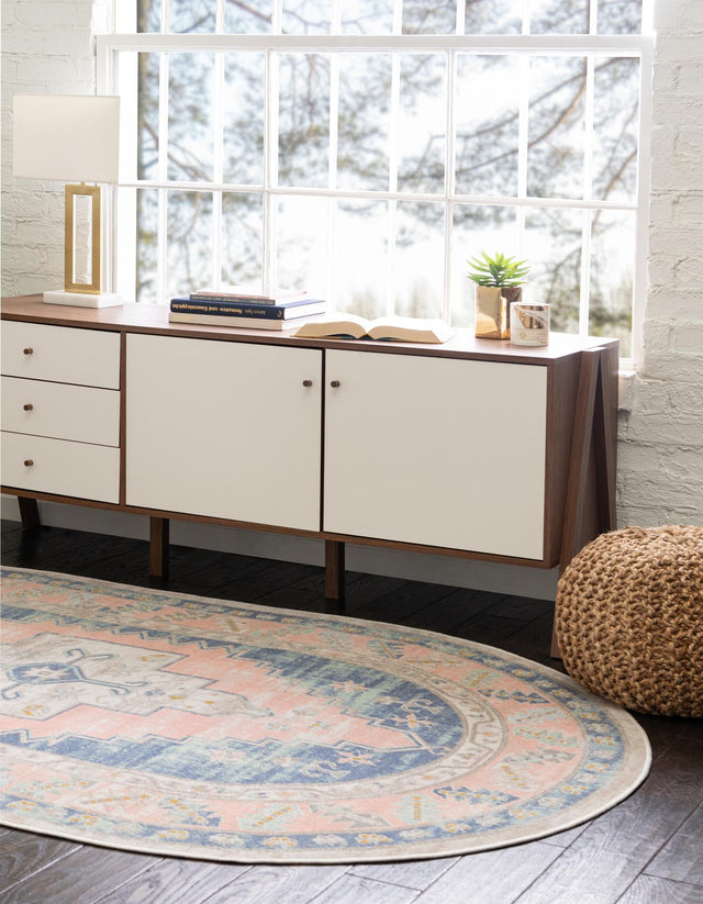 French Blue 8' x 10' Whitney Oval Area Rug