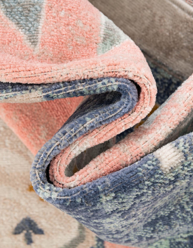 French Blue 7' x 7' Whitney Round Area Rug