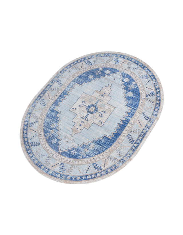 Sky blue 8' x 10' Whitney Oval Area Rug