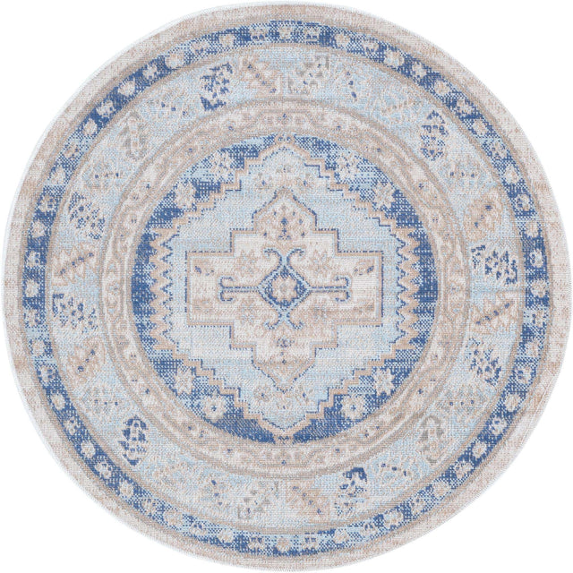 Sky blue 3' 3 x 3' 3 Whitney Round Area Rug
