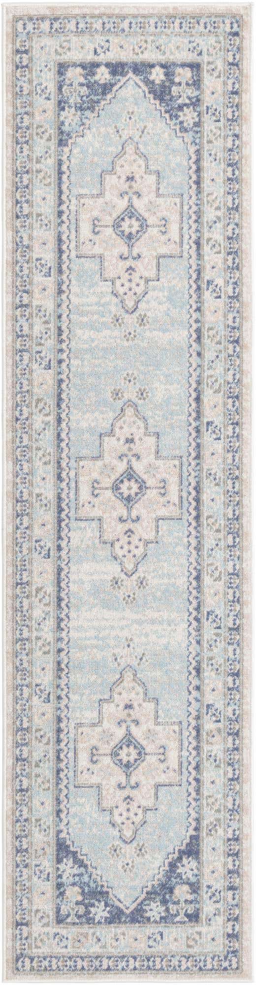 Sky blue 2' x 8' Whitney Runner Area Rug