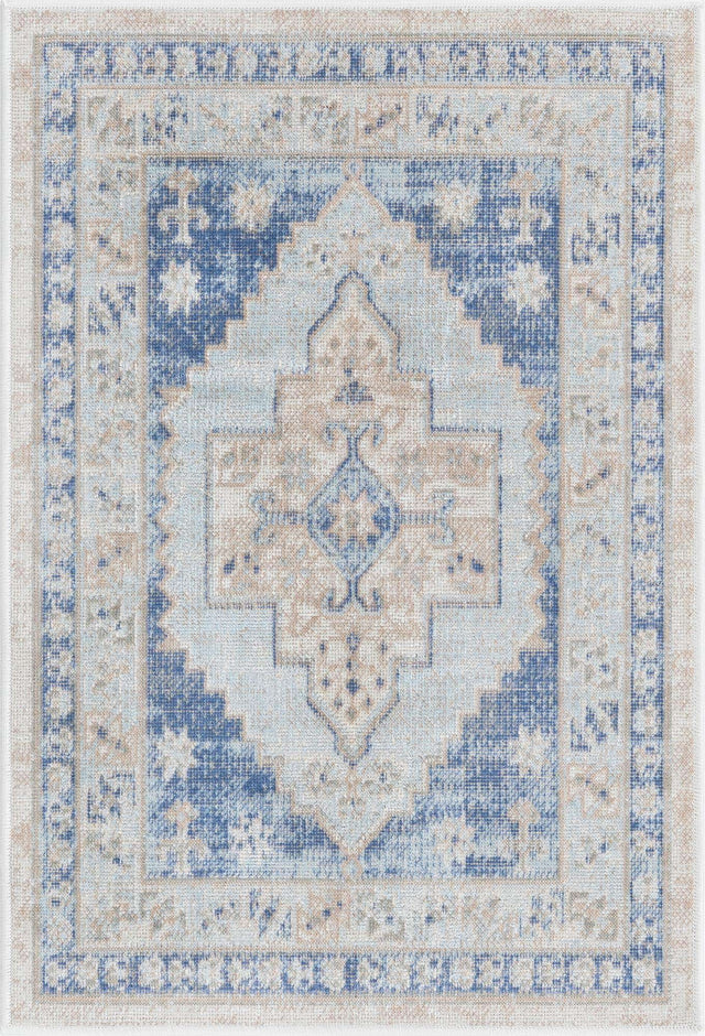 Sky blue 2' x 3' 1 Whitney Rectangle Area Rug