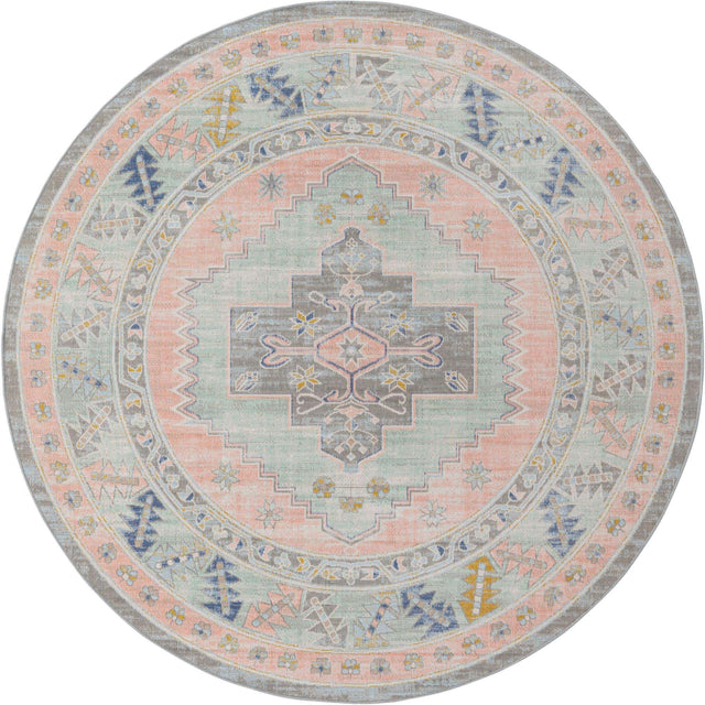 Pink 7' 1 x 7' 1 Whitney Round Area Rug