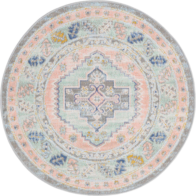 Pink 3' 3 x 3' 3 Whitney Round Area Rug