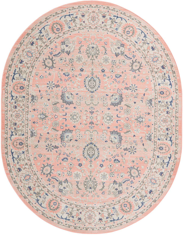 Powder Pink 8' x 10' Whitney Oval Area Rug