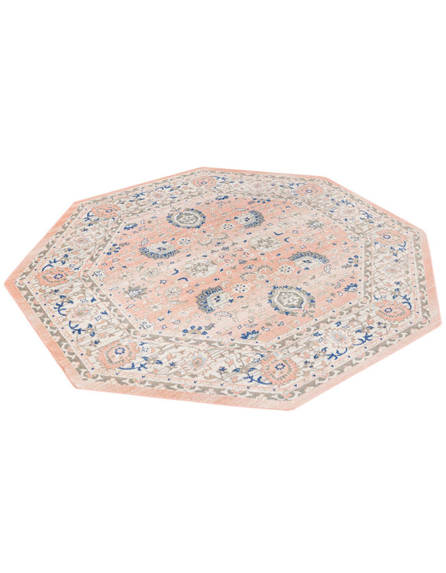 Powder Pink 7' x 7' Whitney Octagon Area Rug
