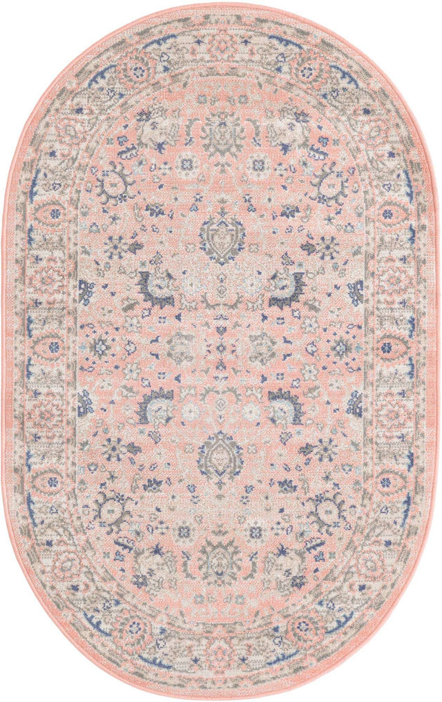 Powder Pink 3' x 5' 3 Whitney Oval Area Rug