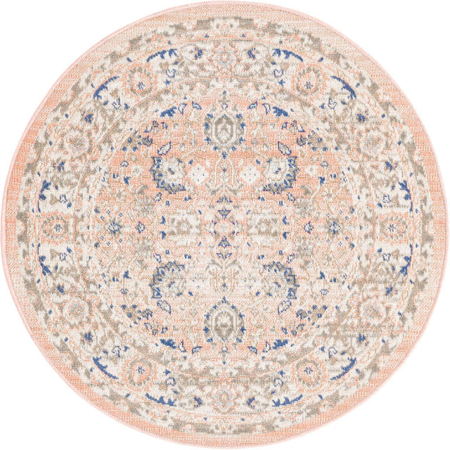 Powder Pink 3' 3 x 3' 3 Whitney Round Area Rug