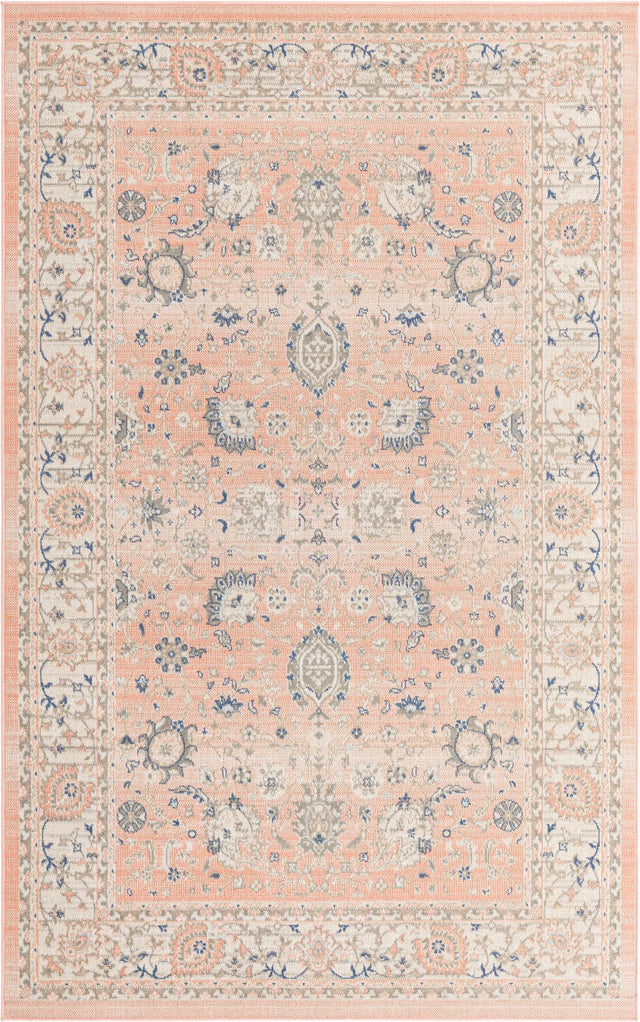 Powder Pink 1' 4 x 1' 4 Whitney Sample Area Rug Classic Vintage Distressed Look Traditional Persian Inspired Carpet for Home Decor for Sale at Rug Engine