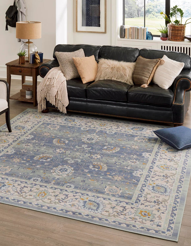French Blue 8' x 8' Whitney Square Area Rug