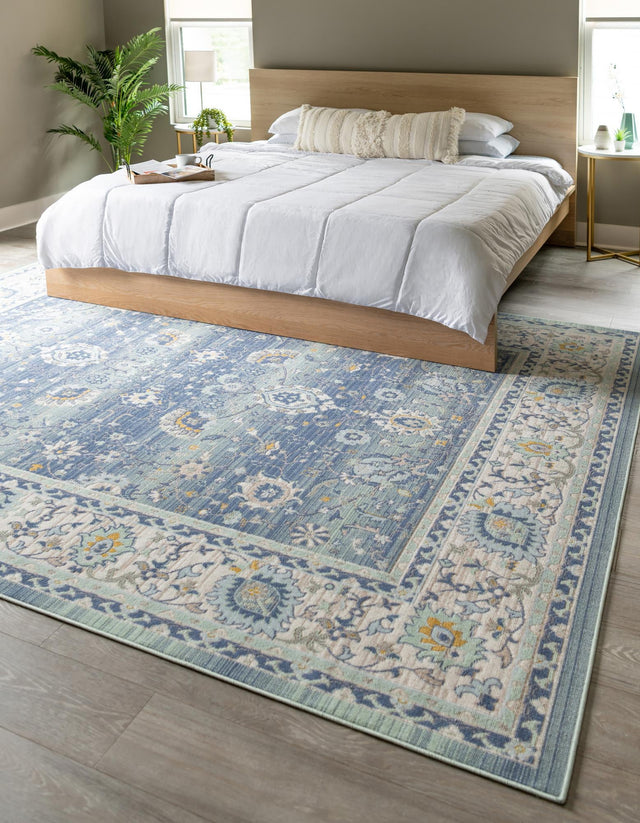 French Blue 8' x 8' Whitney Square Area Rug