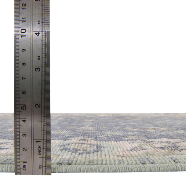 French Blue 7' 1 x 7' 1 Whitney Round Area Rug Classic Vintage Distressed Look Traditional Persian Inspired Carpet for Home Decor for Sale at Rug Engine