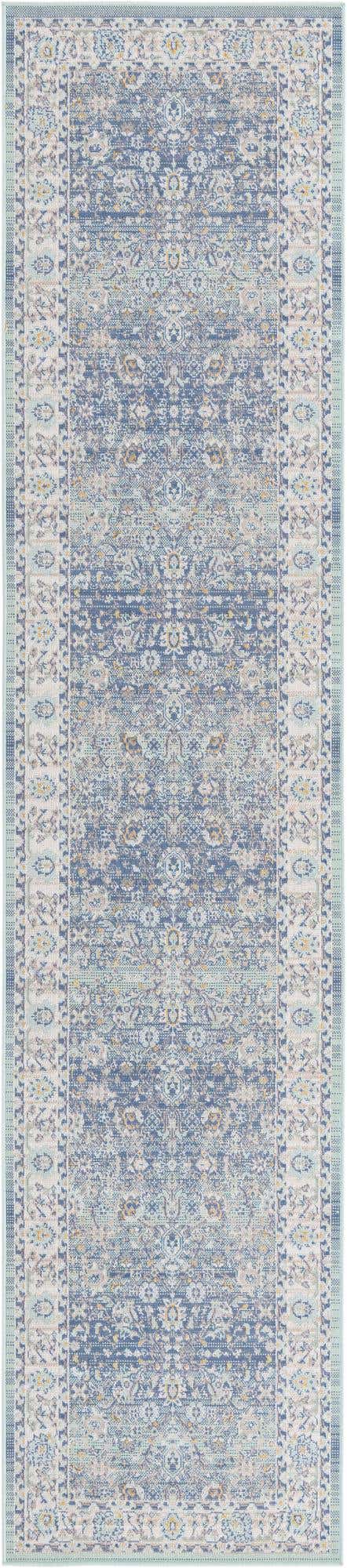 French Blue 2' 7 x 12' Whitney Runner Area Rug