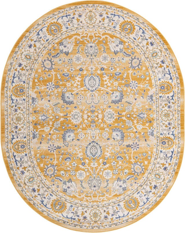 Tuscan Yellow 8' x 10' Whitney Oval Area Rug