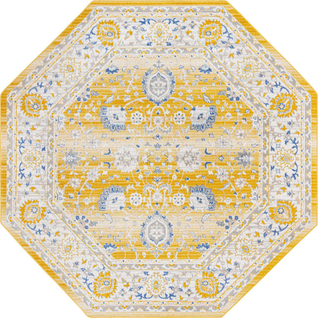 Tuscan Yellow 7' x 7' Whitney Octagon Area Rug