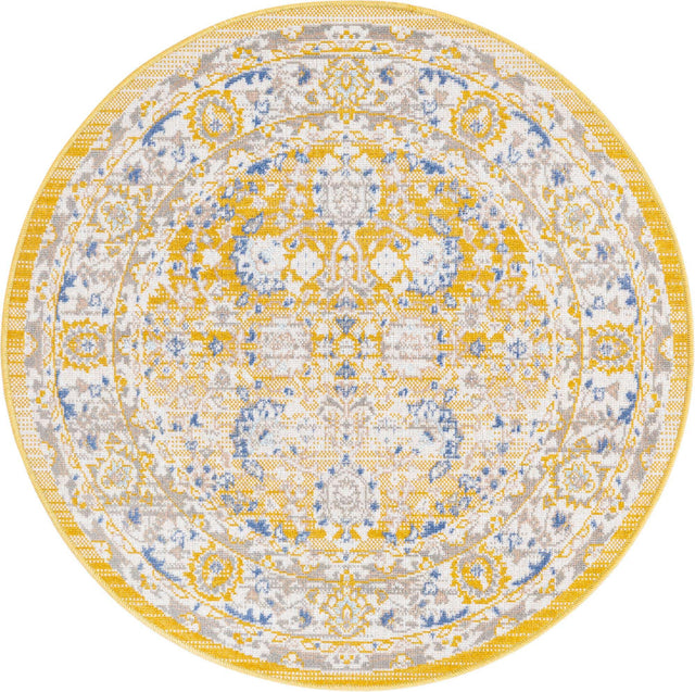 Tuscan Yellow 3' 3 x 3' 3 Whitney Round Area Rug
