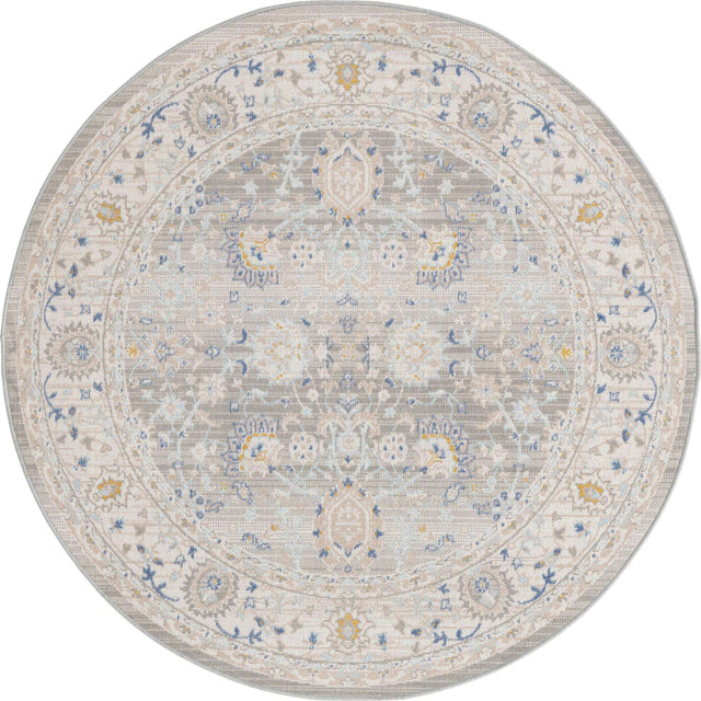 Cloud Gray 5' x 5' Whitney Round Area Rug