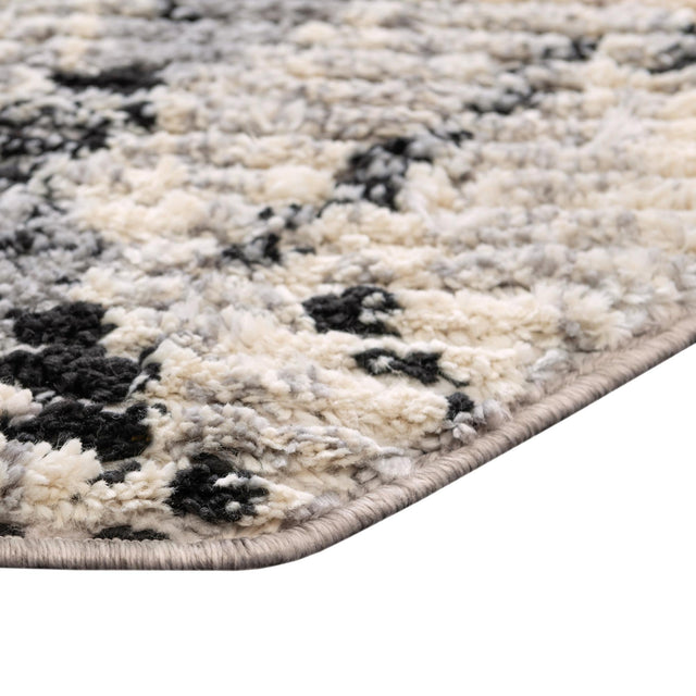 Ivory 4' x 4' Tucson Octagon Area Rug 100% Polyester Unique Modern Carpet for Dining Rooms, Living Room, Bedrooms, Office Space for Sale at Rug Engine