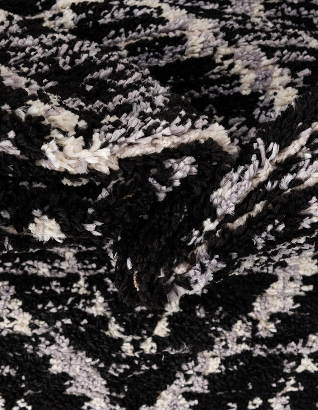Black 8' x 10' Tucson Oval Area Rug 100% Polyester Unique Modern Carpet for Dining Rooms, Living Room, Bedrooms, Office Space for Sale at Rug Engine
