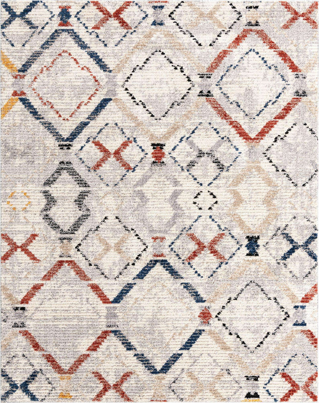 Multicolor 8' x 10' Tucson Rectangle Area Rug 100% Polyester Unique Modern Carpet for Dining Rooms, Living Room, Bedrooms, Office Space for Sale at Rug Engine