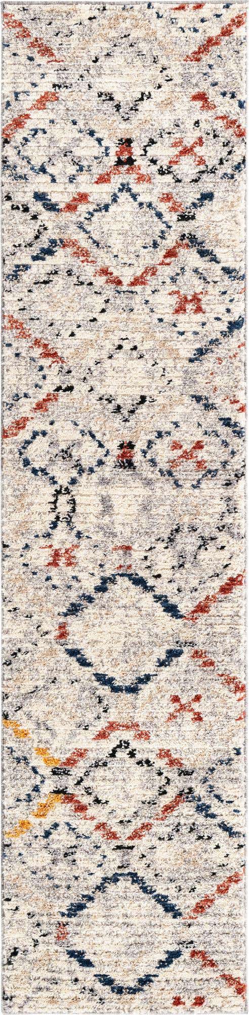 Multicolor 2' x 8' Tucson Runner Area Rug 100% Polyester Unique Modern Carpet for Dining Rooms, Living Room, Bedrooms, Office Space for Sale at Rug Engine