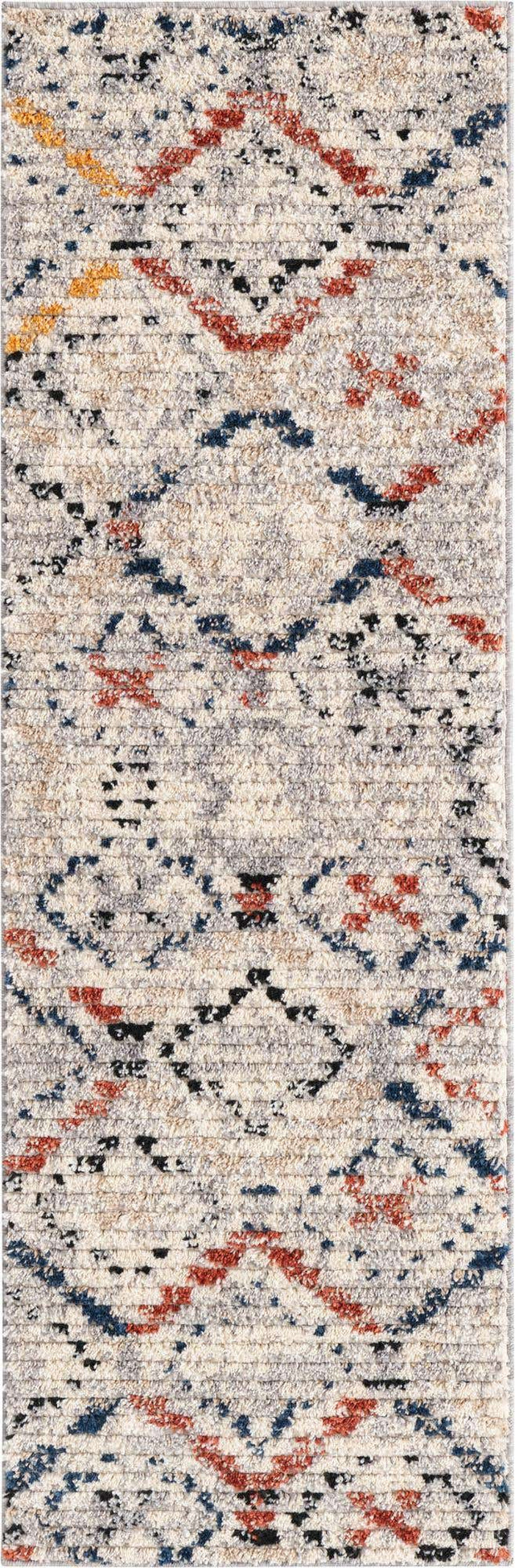 Multicolor 2' x 6' Tucson Runner Area Rug 100% Polyester Unique Modern Carpet for Dining Rooms, Living Room, Bedrooms, Office Space for Sale at Rug Engine