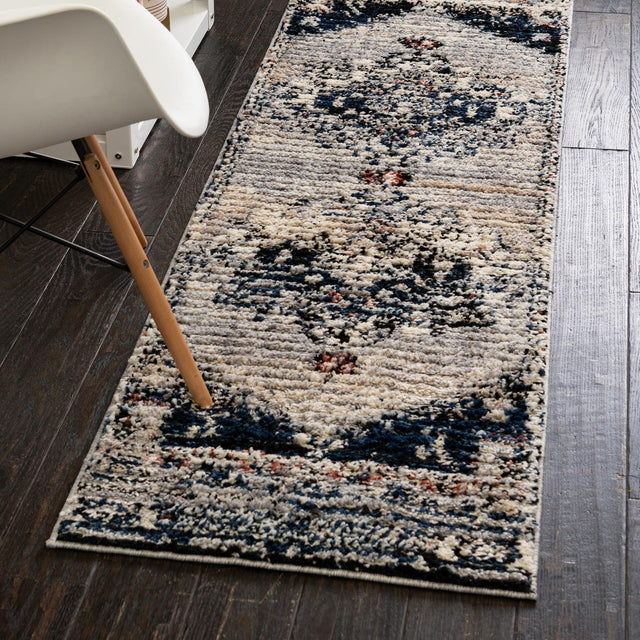 Gray 2' 7 x 12' Tucson Runner Area Rug 100% Polyester Unique Modern Carpet for Dining Rooms, Living Room, Bedrooms, Office Space for Sale at Rug Engine