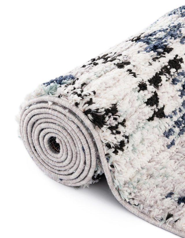 Blue 8' x 10' Tucson Rectangle Area Rug 100% Polyester Unique Modern Carpet for Dining Rooms, Living Room, Bedrooms, Office Space for Sale at Rug Engine