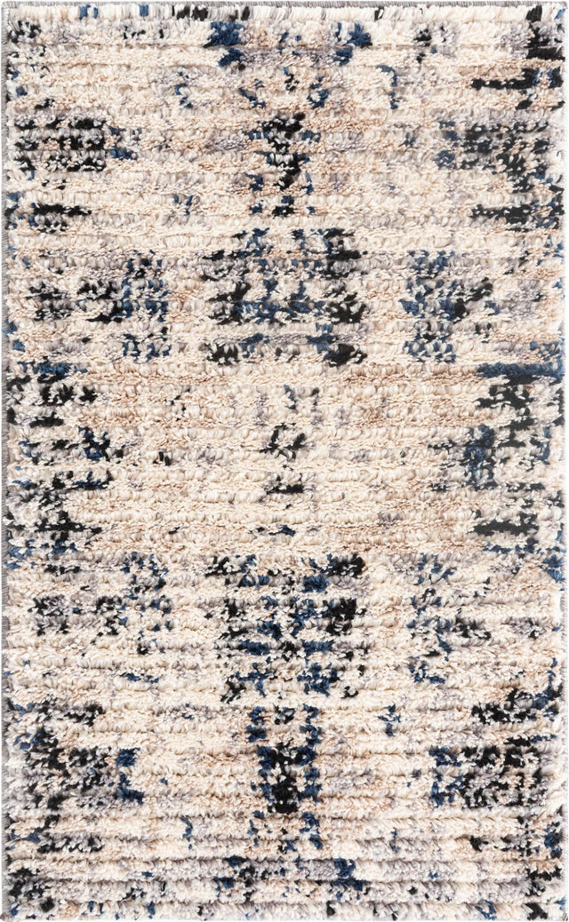 Ivory 2' x 3' Tucson Rectangle Area Rug 100% Polyester Unique Modern Carpet for Dining Rooms, Living Room, Bedrooms, Office Space for Sale at Rug Engine