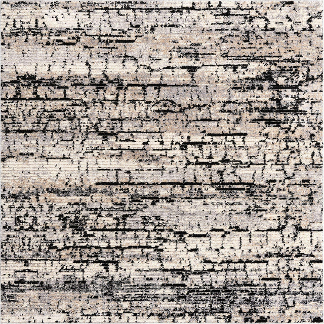 Gray 8' x 8' Tucson Square Area Rug 100% Polyester Unique Modern Carpet for Dining Rooms, Living Room, Bedrooms, Office Space for Sale at Rug Engine